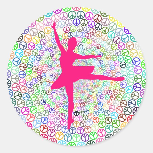 Dance for Peace     Classic Round Sticker (Front)