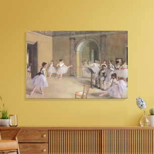 Dance Foyer at the Opera by Edgar Degas Canvas Print