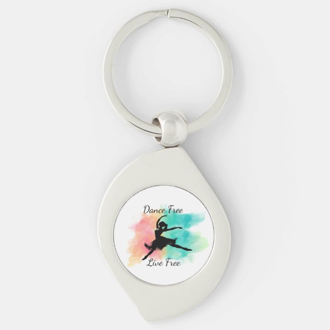 Dance Free Live Free Dance Keychain (Front)