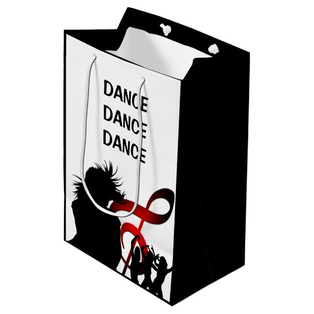 Dance Girl Modern Custom Medium Gift Bag (Front Angled)