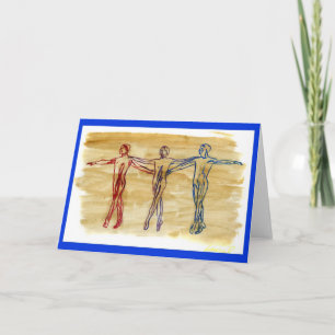 Dance Harmony (Blue) Greeting Card