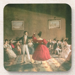 Dance in a Salon in Buenos Aires, c.1831 (w/c on p Coaster