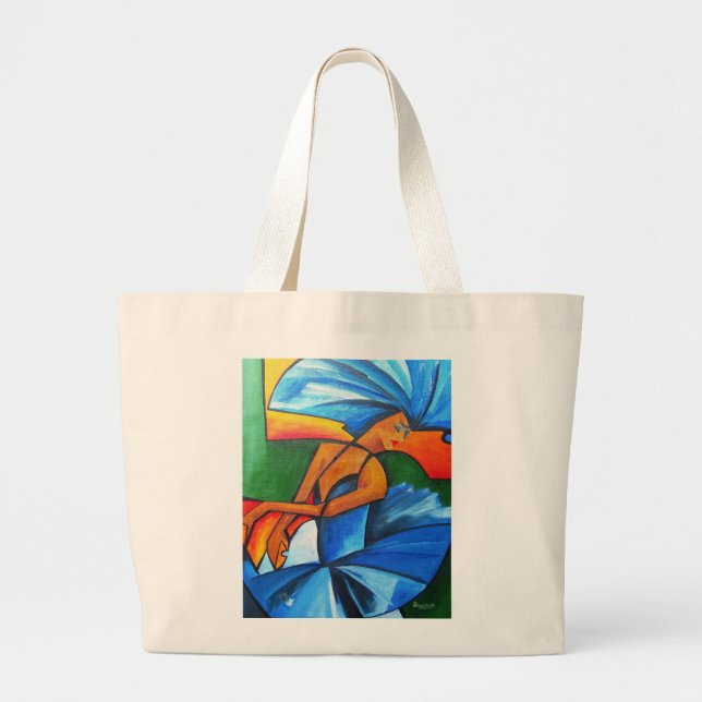 Dance in blue 2008 large tote bag (Front)