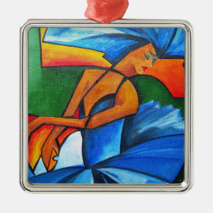 Dance in blue 2008 metal tree decoration