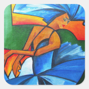 Dance in blue 2008 square sticker