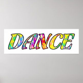 Dance in Bright Prismatic Rainbow Colours Poster