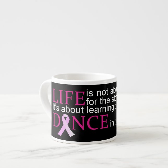 Dance in the Rain Breast Cancer Awareness Mug (Front Left)