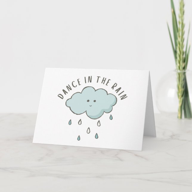 Dance In The Rain Greeting Card (Front)