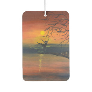 Dance in the Sunset Glow handmade artwork Car Air Freshener