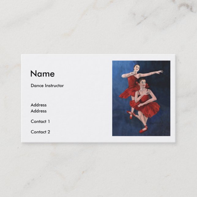 Dance Instructor Business Card (Front)