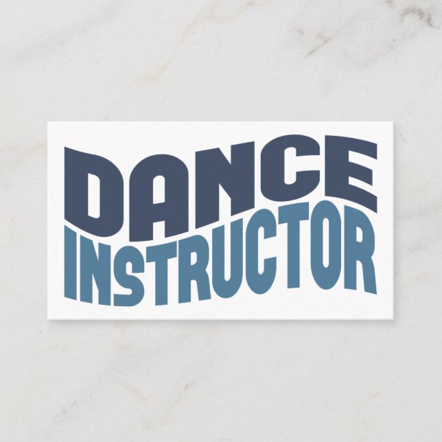 Dance Instructor Business Cards (Front)
