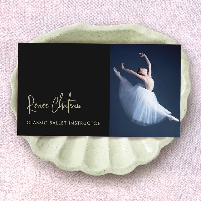 Dance Instructor Photo Business Card (Creator Uploaded)