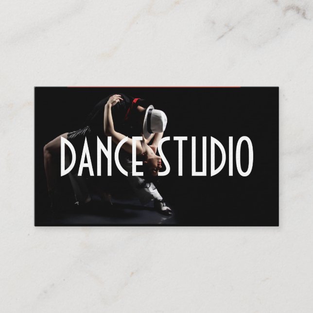 Dance Instructor Studio Lessons Business Card (Front)