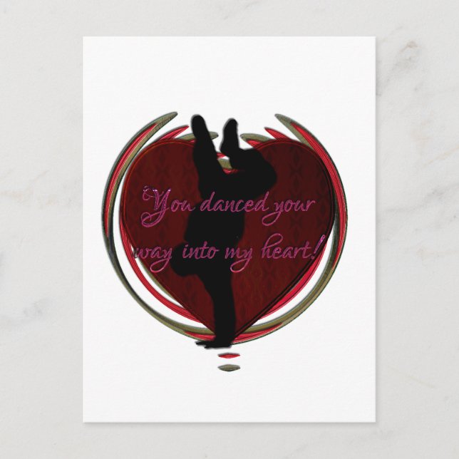 Dance into my heart postcard (Front)
