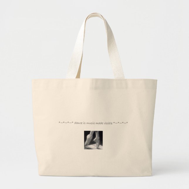 dance is music made visible large tote bag (Front)