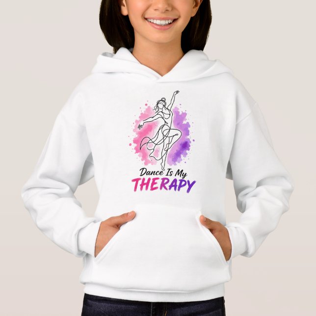 Dance Is My Therapy Dancer Watercolor Design (Front)