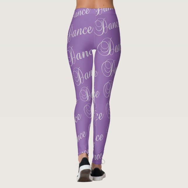 Dance Leggings Dance Text On Any Colour (Back)