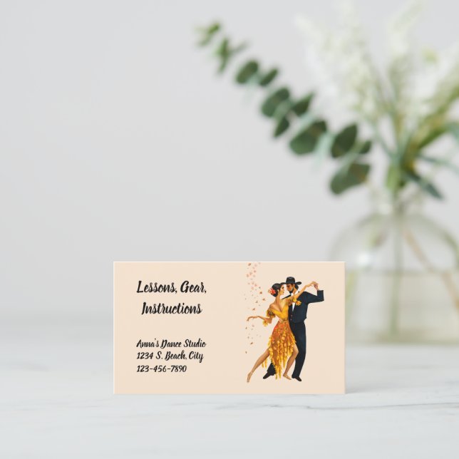 Dance Lessons Business Card (Standing Front)