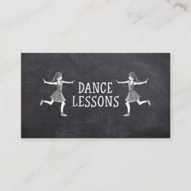 Dance Lessons Dancing Teacher Instructor Classes Business Card (Front)