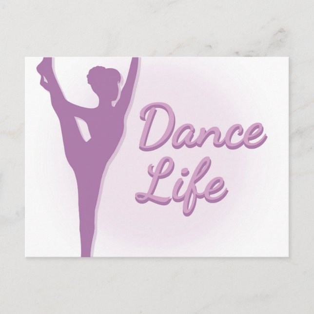 Dance Life Ballerina - Purple - Postcard (Front)
