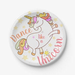 Dance like a Unicorn Personalised Paper Plate