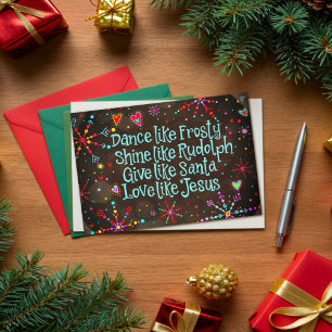 Dance like Frosty, Love like Jesus Card