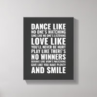 Dance Like No One Is Watching Wall Art Quote