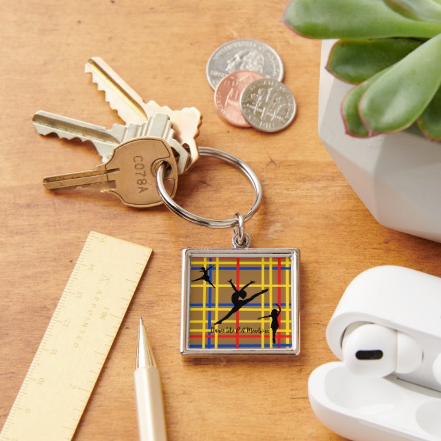 Dance like Piet Mondrian Modern Art  Key Ring (Desk)