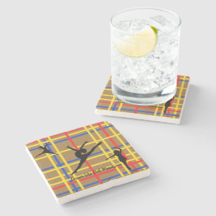 Dance like Piet Mondrian Modern Art Stone Coaster