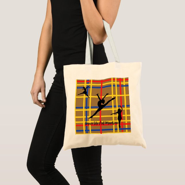 Dance like Piet Mondrian Modern Art  Tote Bag (Front (Product))