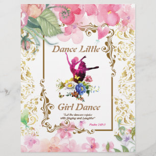 Dance Little Girl Dance Poem Watercolor Paper