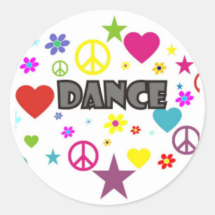 Dance Mixed Graphics Classic Round Sticker