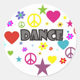Dance Mixed Graphics Classic Round Sticker