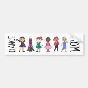 DANCE MOM Ballet Tap Jazz Lyrical Acro Girl Dancer Bumper Sticker