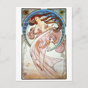 Dance, Mucha Postcard