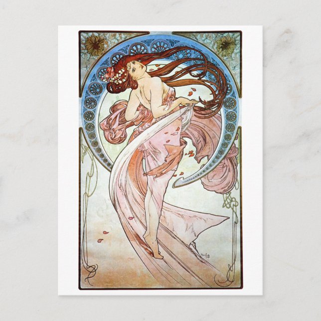 Dance, Mucha Postcard (Front)