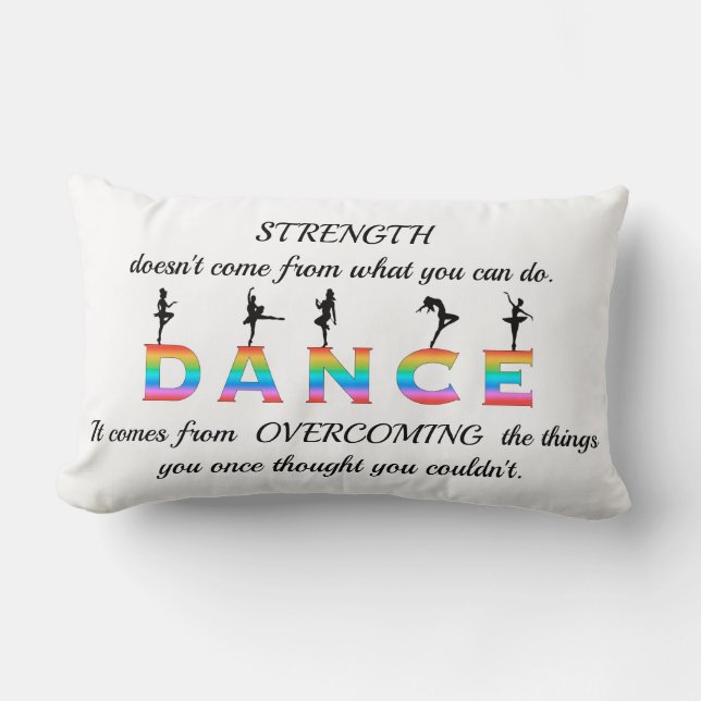 Dance, multi-colored lumbar cushion (Front)