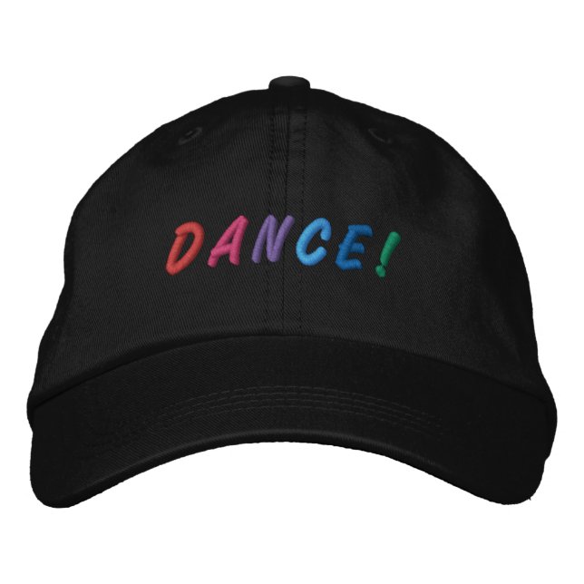 Dance Multicolored Embroidered Hat Cap (Front)