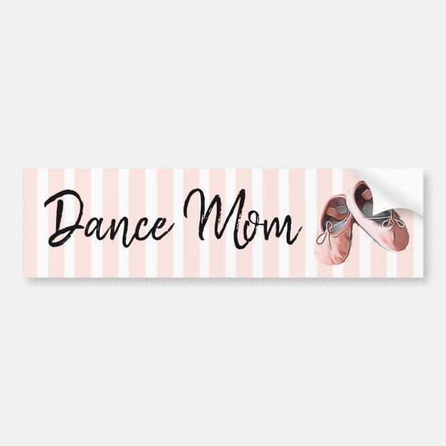 Dance Mum Ballet Slippers bumper sticker (Front)
