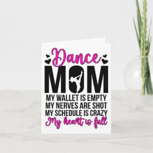 Dance Mum Funny Dancing Mum Of A Dancer Mama Dance Card