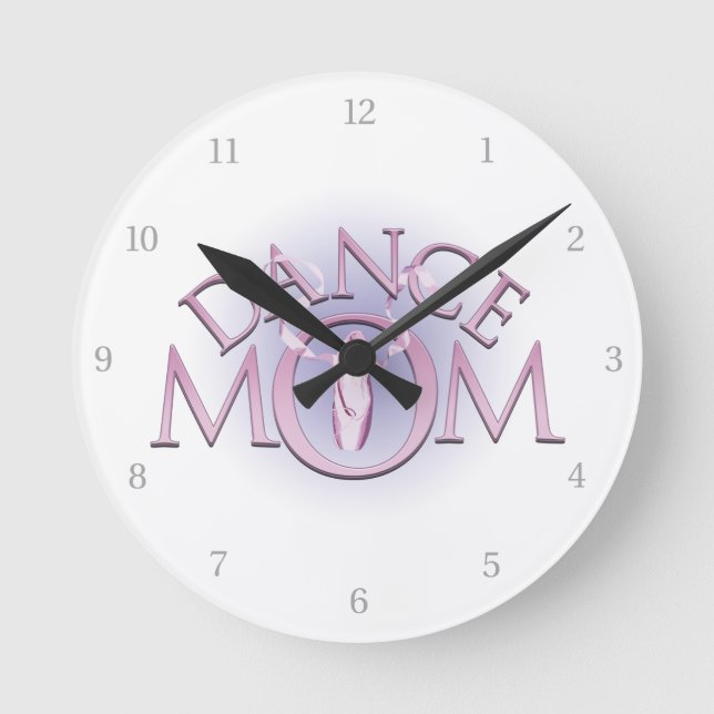 Dance Mum Round Clock (Front)