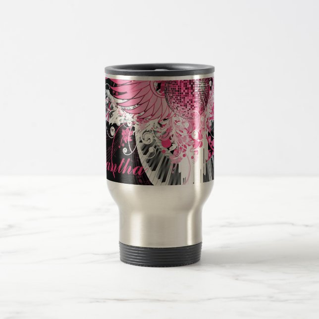 Dance Music 15 oz. Stainless steel Travel Mug Cup (Center)