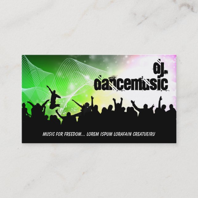 dance music business card (Front)