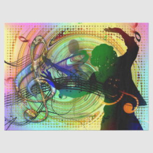 Dance Music Dancer Decoupage Tissue Paper