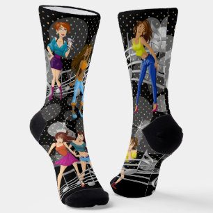 Dance Music Girls Socks