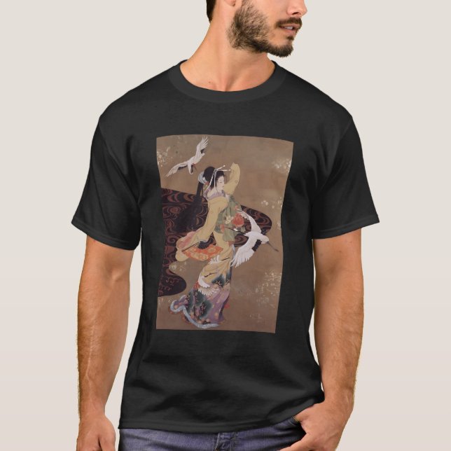 Dance Of Cranes Japanese T-Shirt (Front)