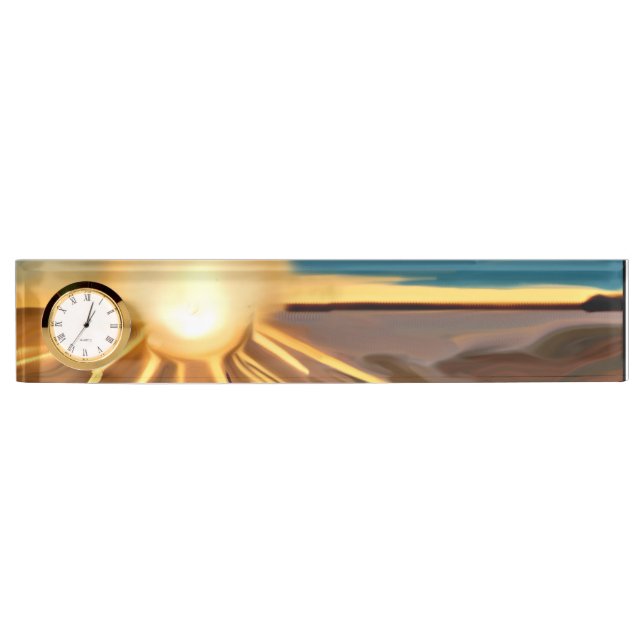 Dance of the Cacti Abstract Art Nameplate (Front)