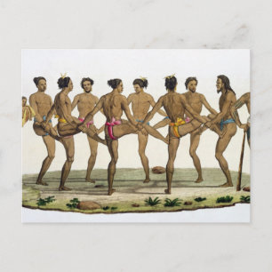Dance of the Caroline Islanders, plate 22 from 'Le Postcard