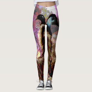 Dance Of The Emu Watercolour, Leggings