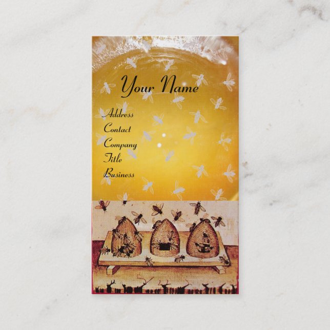 DANCE OF THE HONEY BEES WITH FOUR ELEMENTS BUSINESS CARD (Front)